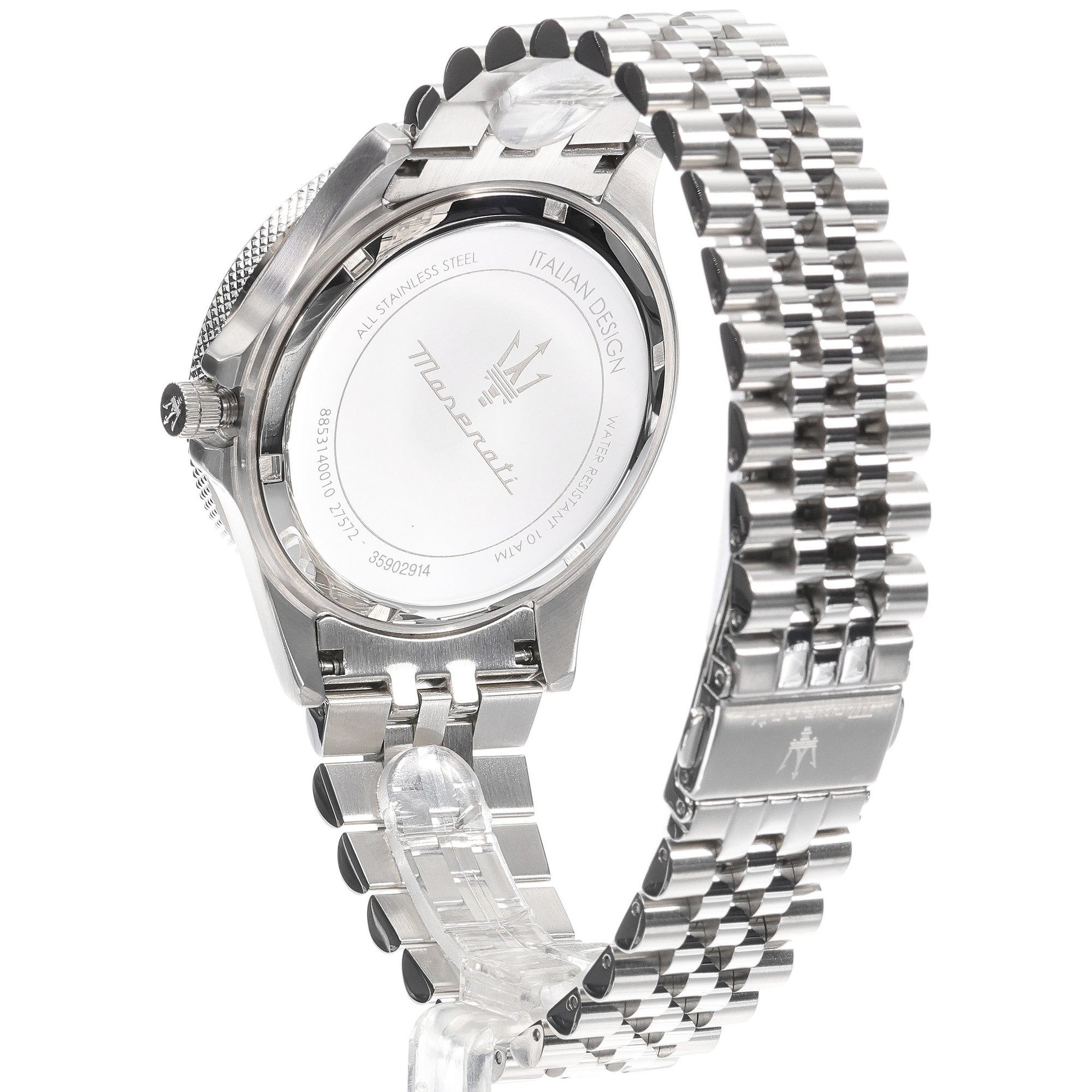 Maserati SFIDA Chronograph Grey Dial Silver Steel Strap Watch for Men - R8853140010
