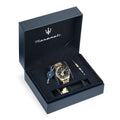 Maserati SFIDA Special Edition Automatic Black Dial Gold Steel Strap Watch for Men - R8823140012