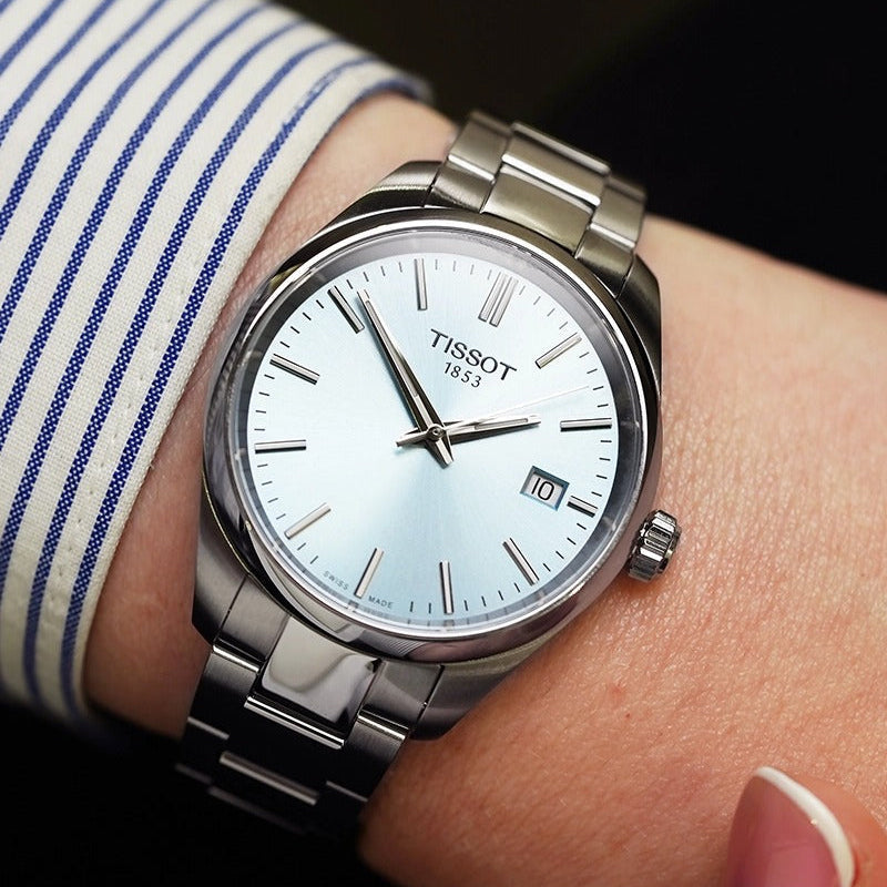 Tissot PR 100 Quartz Silver Dial Silver Steel Strap Watch for Women - T150.210.11.031.00