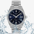 Tissot PRC 100 Solar Quartz Blue Dial Silver Steel Strap Watch for Men - T151.422.11.041.00