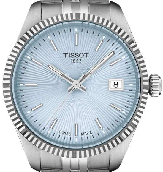 Tissot Ballade Quartz Blue Dial Silver Steel Strap Watch for Women - T156.210.11.351.00