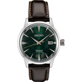 Seiko Presage Cocktail Time Automatic Green Dial Brown Leather Strap Watch for Men - SRPD37J1