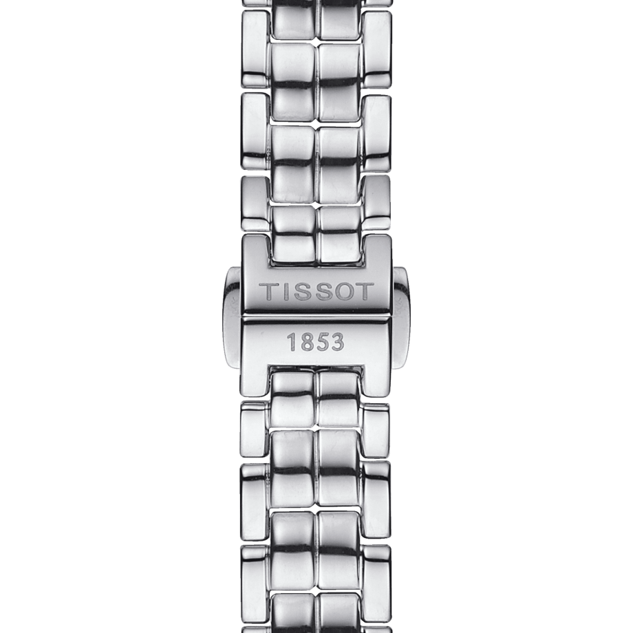 Tissot T-Lady Flamingo Diamonds Mother of Pearl Dial SIlver Steel Strap Watch for Women - T094.210.11.116.02