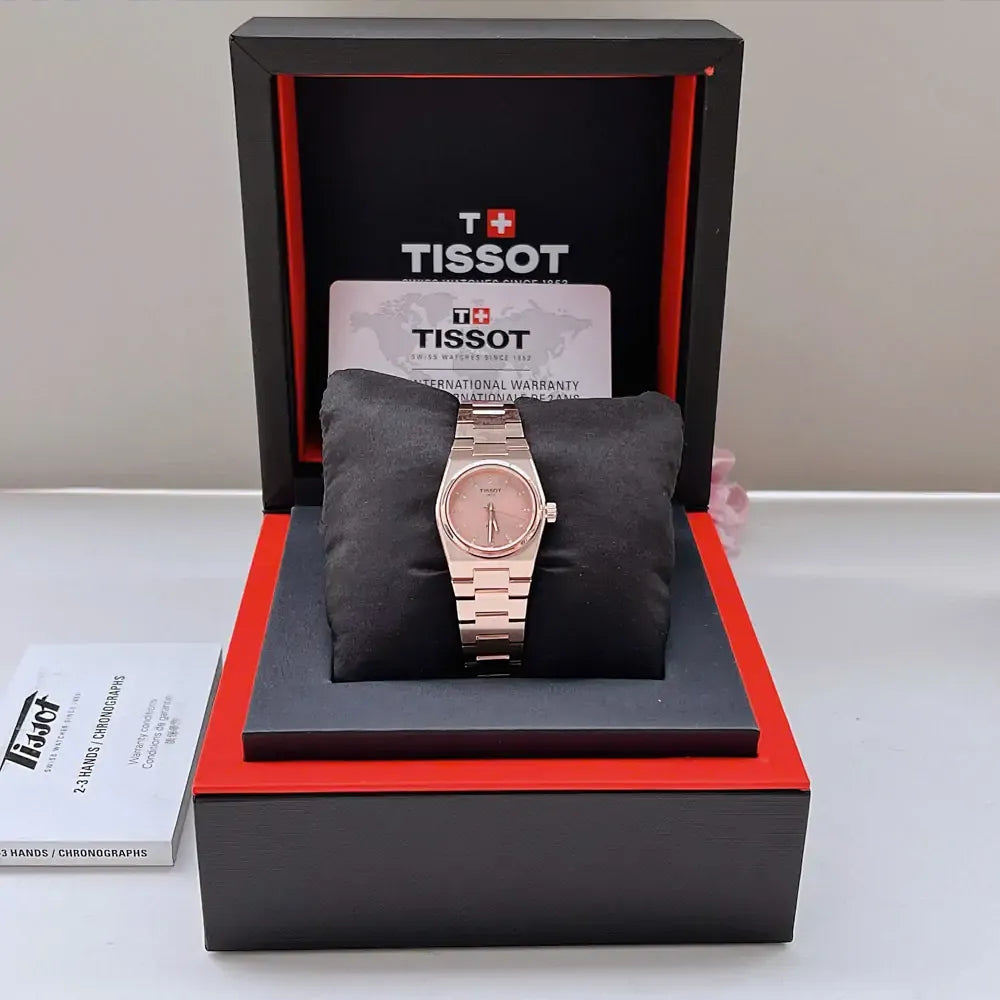 Tissot PRX Diamonds Rose Gold Dial Rose Gold Steel Strap Watch for Women - T137.010.33.506.00