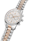 Maserati Tradizione Chronograph White Dial Two Tone Steel Strap Watch for Men - R8873646002