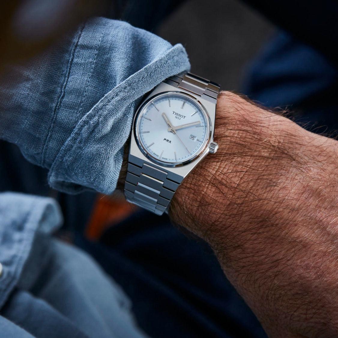 Tissot PRX Quartz Mother of Pearl Dial Silver Steel Strap Watch for Women- T137.210.11.111.00