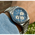 Seiko Conceptual Chronograph Blue Dial Silver Steel Strap Watch for Men- SSB453P1