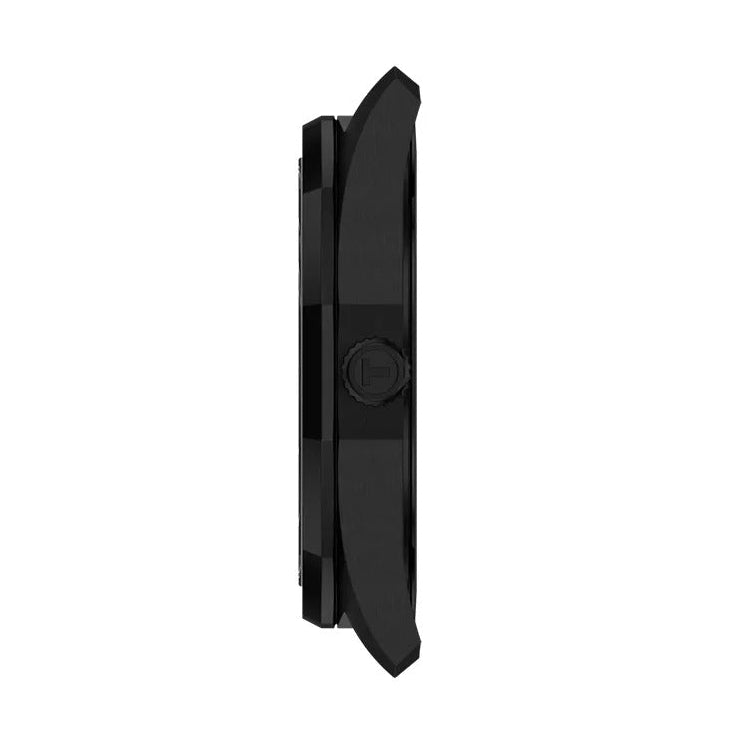 Tissot PRC 100 Solar Quartz Black Dial Black Steel Strap Watch for Men - T151.422.33.051.00