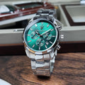 Maserati Attrazione Chronograph Green Dial Silver Steel Strap Watch for Men - R8853151011