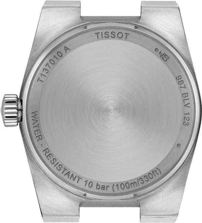 Tissot PRX Quartz Diamonds Black Dial Silver Steel Strap Watch for Women - T137.010.11.056.00