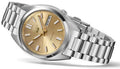 Seiko 5 Sports Automatic Gold Dial Silver Steel Strap Watch for Men - SRPL59K1