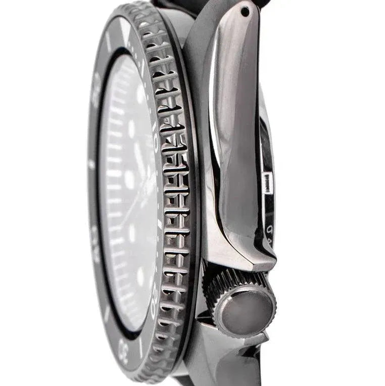 Seiko 5 Sports SKX Series Automatic Black Dial Black Silicone Strap Watch for Men - SRPD65K2