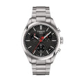 Tissot PR 100 Vuelta Chronograph Black Dial Silver Steel Strap Watch for Men - T150.417.11.051.01