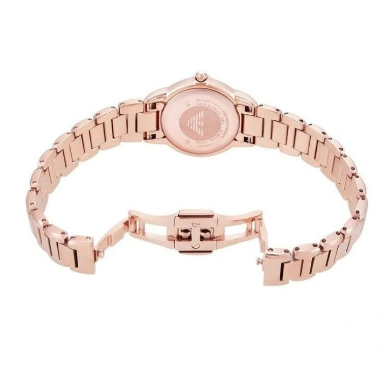 Emporio Armani Mia Mother of Pearl Dial Rose Gold Steel Strap Watch for Women - AR11671