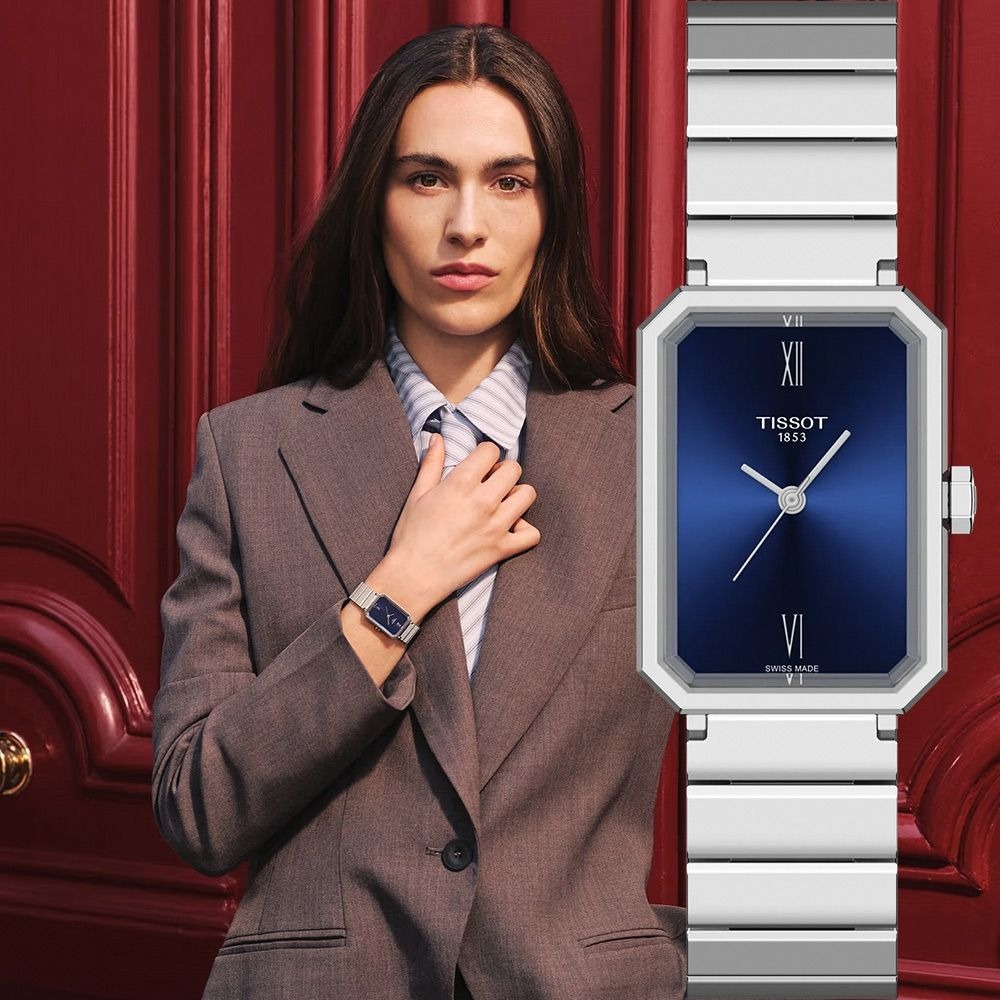 Tissot SRV Blue Dial Silver Steel Strap Watch for Women - T160.110.11.043.00