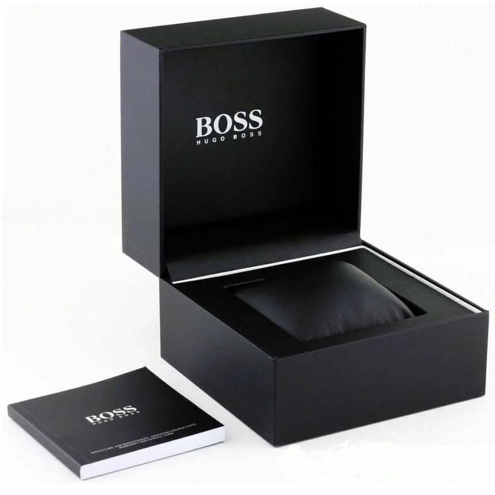 Hugo Boss Strike Chronograph Black Dial Black Rubber Strap Watch for Men - 1514289