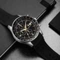Maserati SFIDA Chronograph Black Dial Black Silicone Strap Watch for Men - R8871640005
