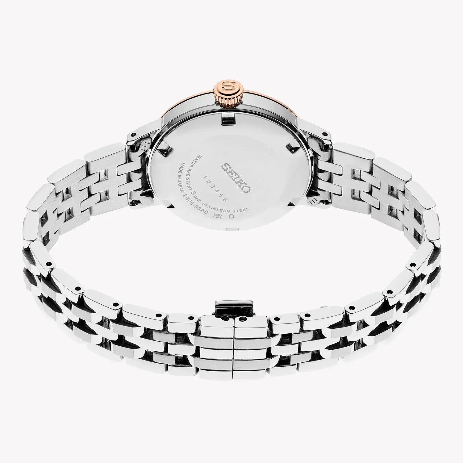 Seiko Presage Cocktail Time Automatic Diamonds White Dial Silver Steel Strap Watch for Women - SRE012J1