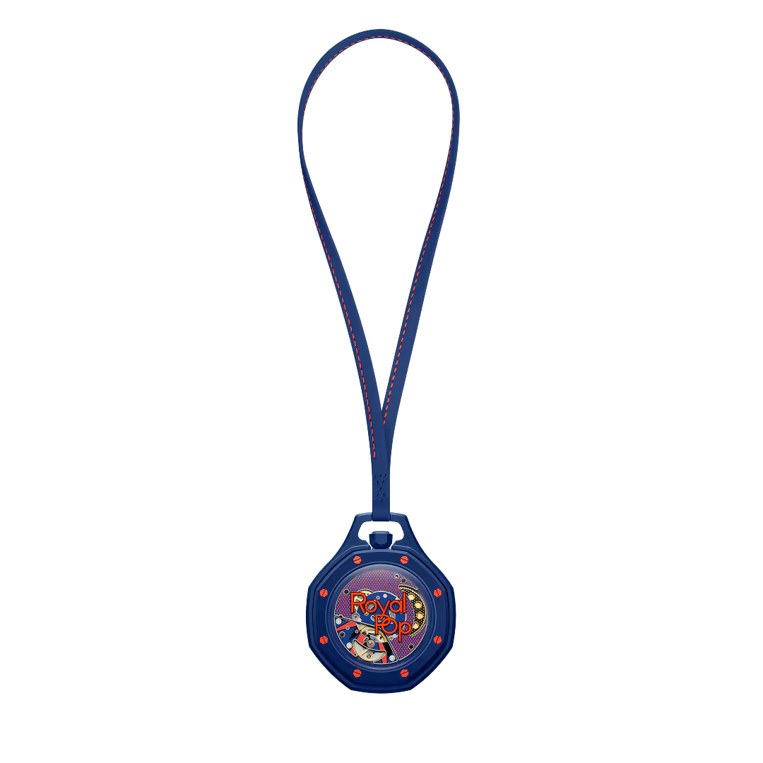 Swatch x AP Royal Pop Blue Dial Blue Leather Strap Watch for Men - Orenji Hachi
