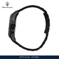 Maserati Traguardo Limited Edition Chronograph Black Dial Black Steel Strap Watch for Men - R8873612051