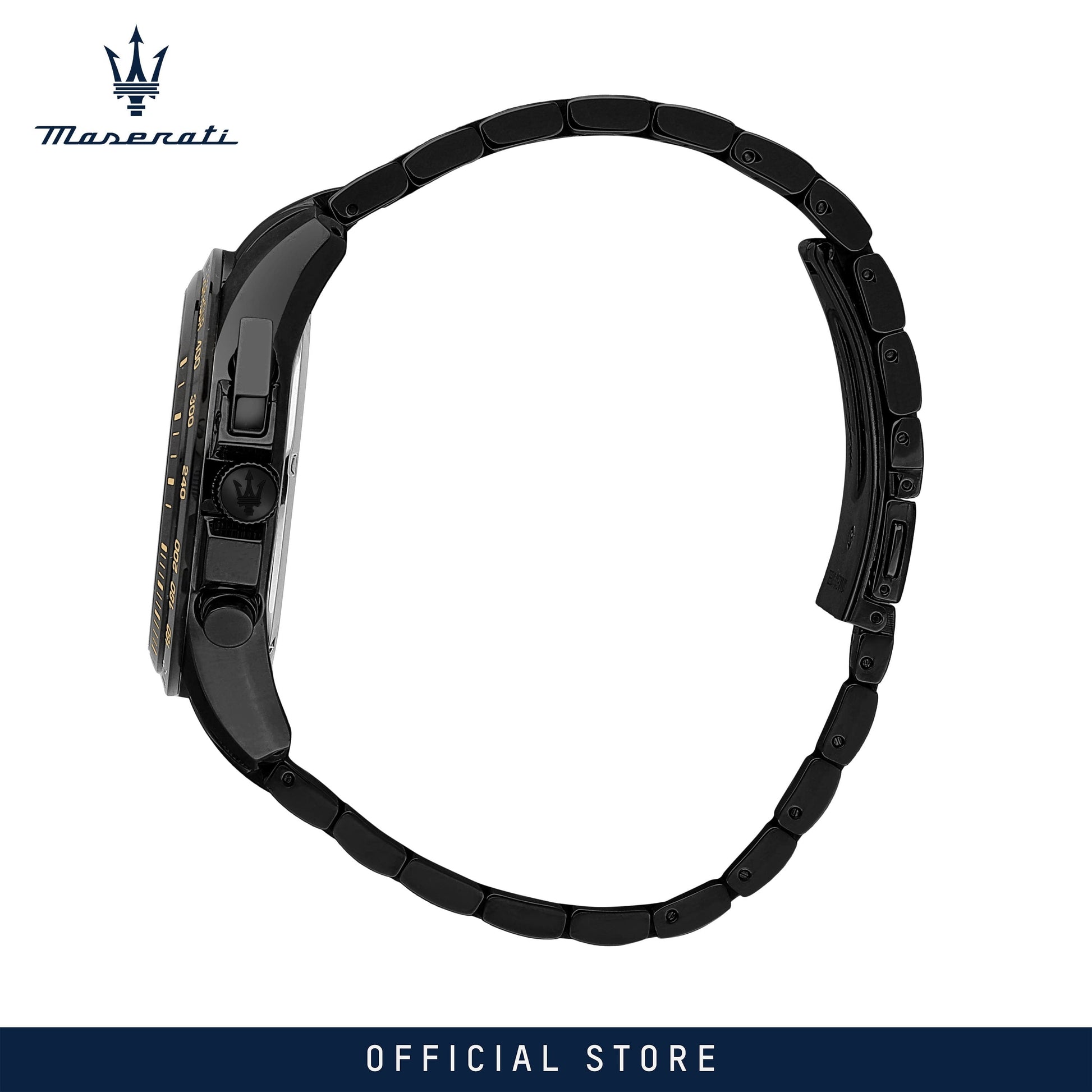 Maserati Traguardo Limited Edition Chronograph Black Dial Black Steel Strap Watch for Men - R8873612051