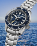 Seiko Prospex 1968 Heritage Divers GMT The Great Wave Limited Edition Blue Dial Silver Steel Strap Watch for Men - SPB509J1