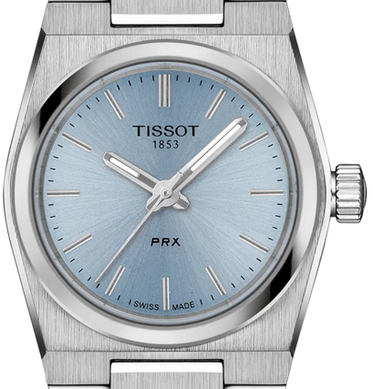 Tissot PRX Quartz Ice Blue Dial Silver Steel Strap Watch for Women - T137.010.11.351.00