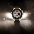 Maserati Stile Skeleton Chronograph Black Dial Black Silicone Strap Watch for Men - R8871642003