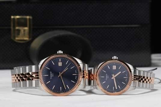 Tissot Ballade Quartz Blue Dial Two Tone Steel Strap Watch for Women - T156.210.22.041.00