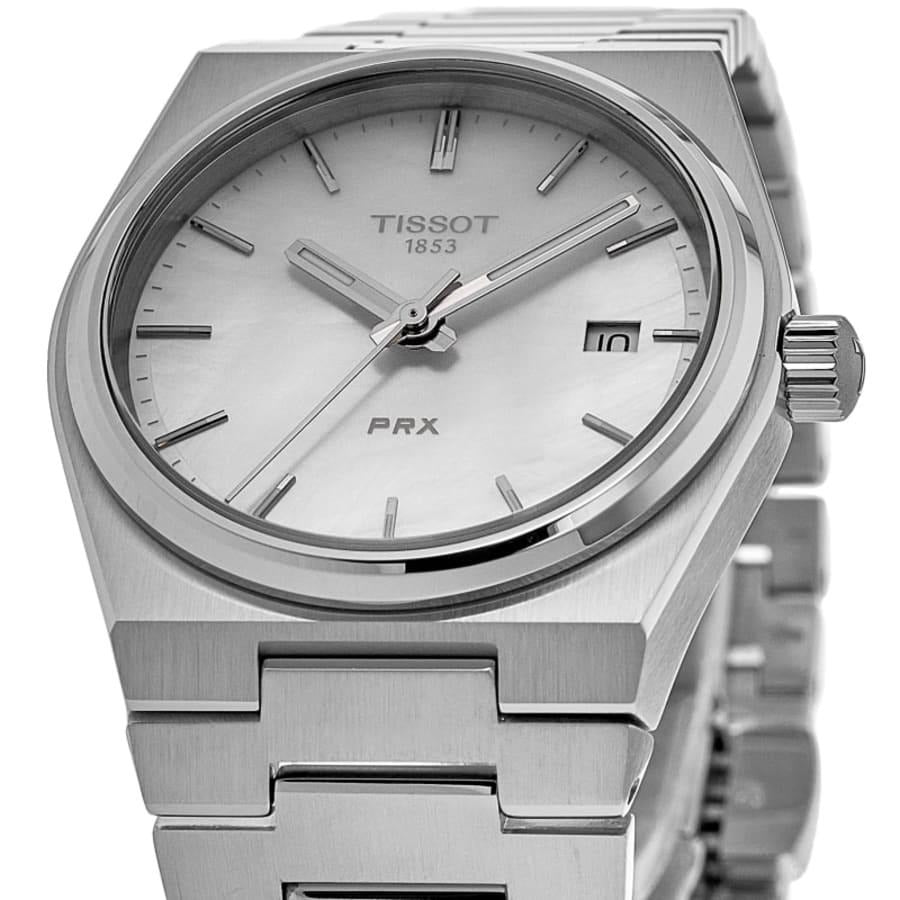 Tissot PRX Quartz Mother of Pearl Dial Silver Steel Strap Watch for Women- T137.210.11.111.00