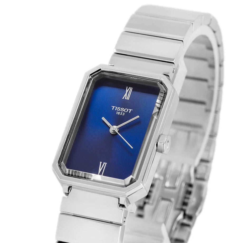 Tissot SRV Blue Dial Silver Steel Strap Watch for Women - T160.110.11.043.00