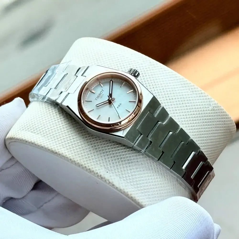 Tissot PRX Mother of Pearl Dial Silver Steel Strap Watch for Women - T137.010.21.111.00