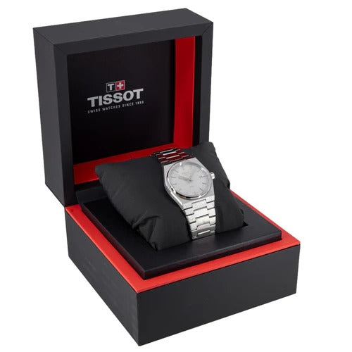 Tissot PRX Quartz Mother of Pearl Dial Silver Steel Strap Watch for Women- T137.210.11.111.00
