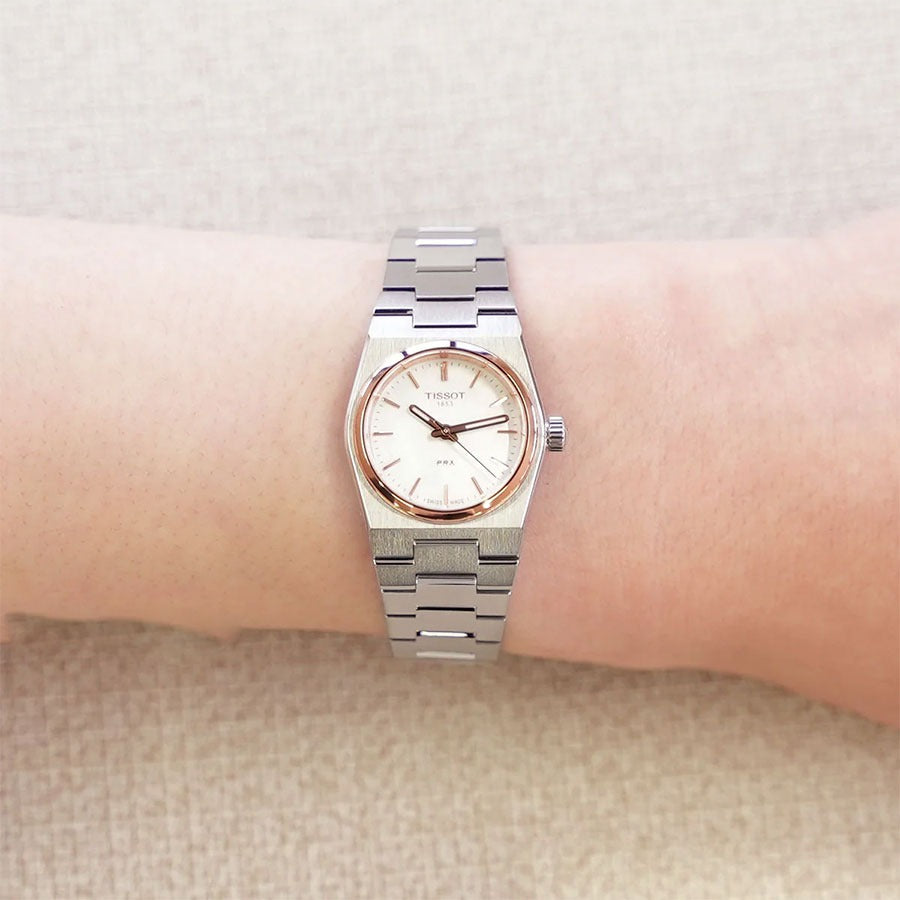 Tissot PRX Mother of Pearl Dial Silver Steel Strap Watch for Women - T137.010.21.111.00