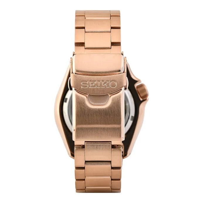 Seiko 5 Sports 55th Anniversary Limited Edition Rose Gold Dial Rose Gold Steel Strap Watch for Men - SRPK08K1