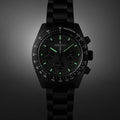 Seiko Prospex Speedtimer The Black Series Limited Edition Black Dial Black Steel Strap Watch for Men - SSC917
