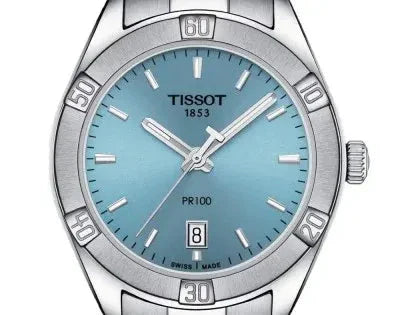 Tissot PR 100 Sport Chic Lady Blue Dial Silver Steel Strap Watch for Women - T101.910.11.351.00