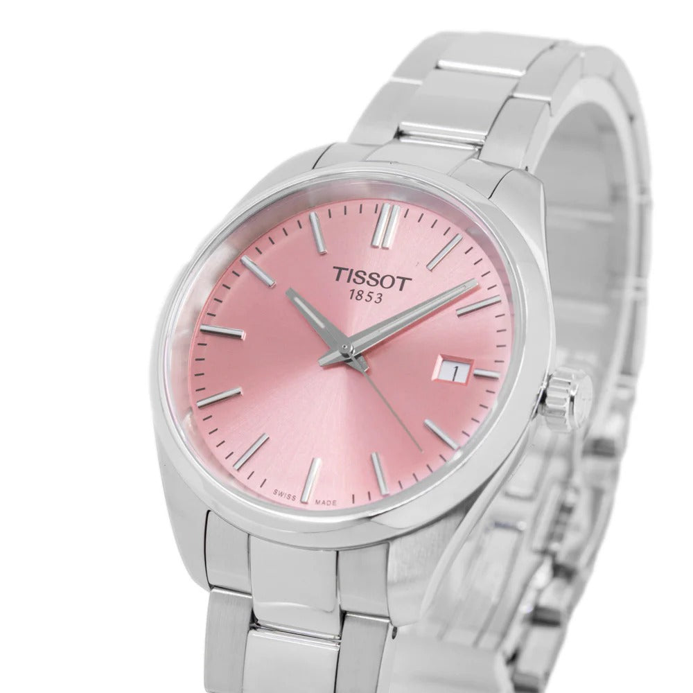 Tissot PR 100 Pink Dial Silver Steel Strap Watch for Women - T150.210.11.331.00