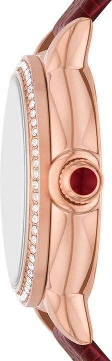 Emporio Armani Mia Mother of Pearl Dial Red Leather Strap Watch for Women - AR11646