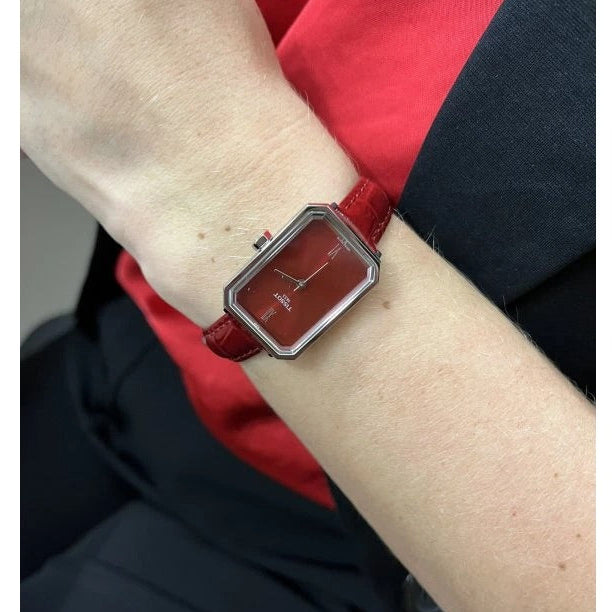 Tissot SRV Red Dial Red Leather Strap Watch for Women - T160.110.16.423.00