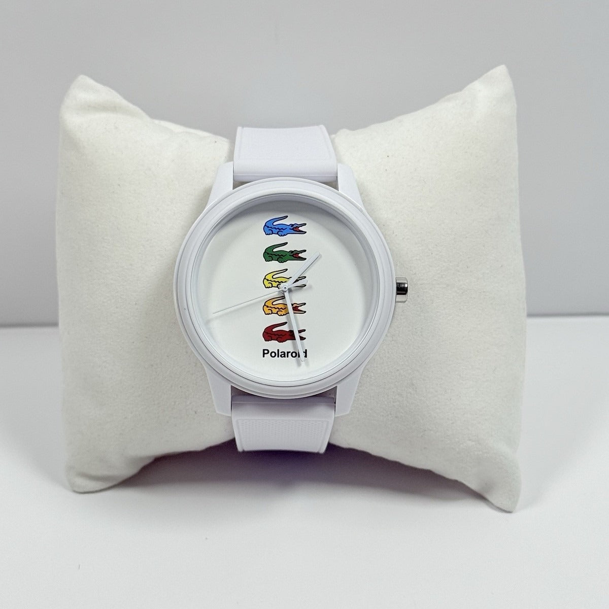 Lacoste 12.12 White Dial White Rubber Strap Watch for Men - 2011130