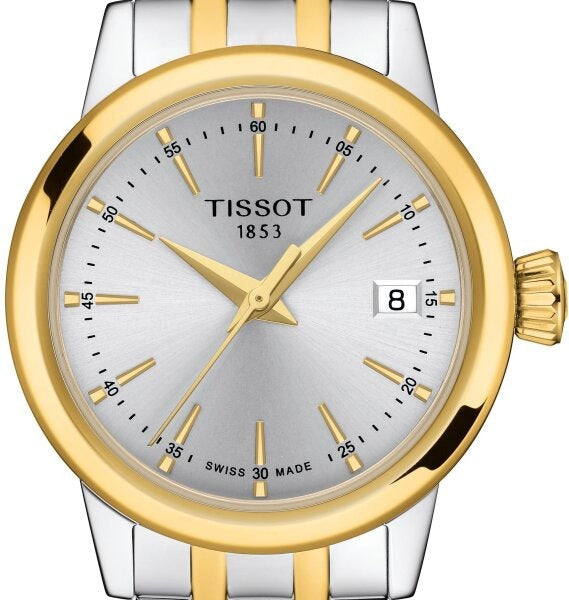 Tissot T Classic Dream Lady Silver Dial Two Tone Steel Strap Watch for Women - T129.210.22.031.00