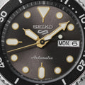 Seiko 5 Sports SKX Street Stonewash Black Dial Silver Steel Strap Watch for Men - SRPL79K1