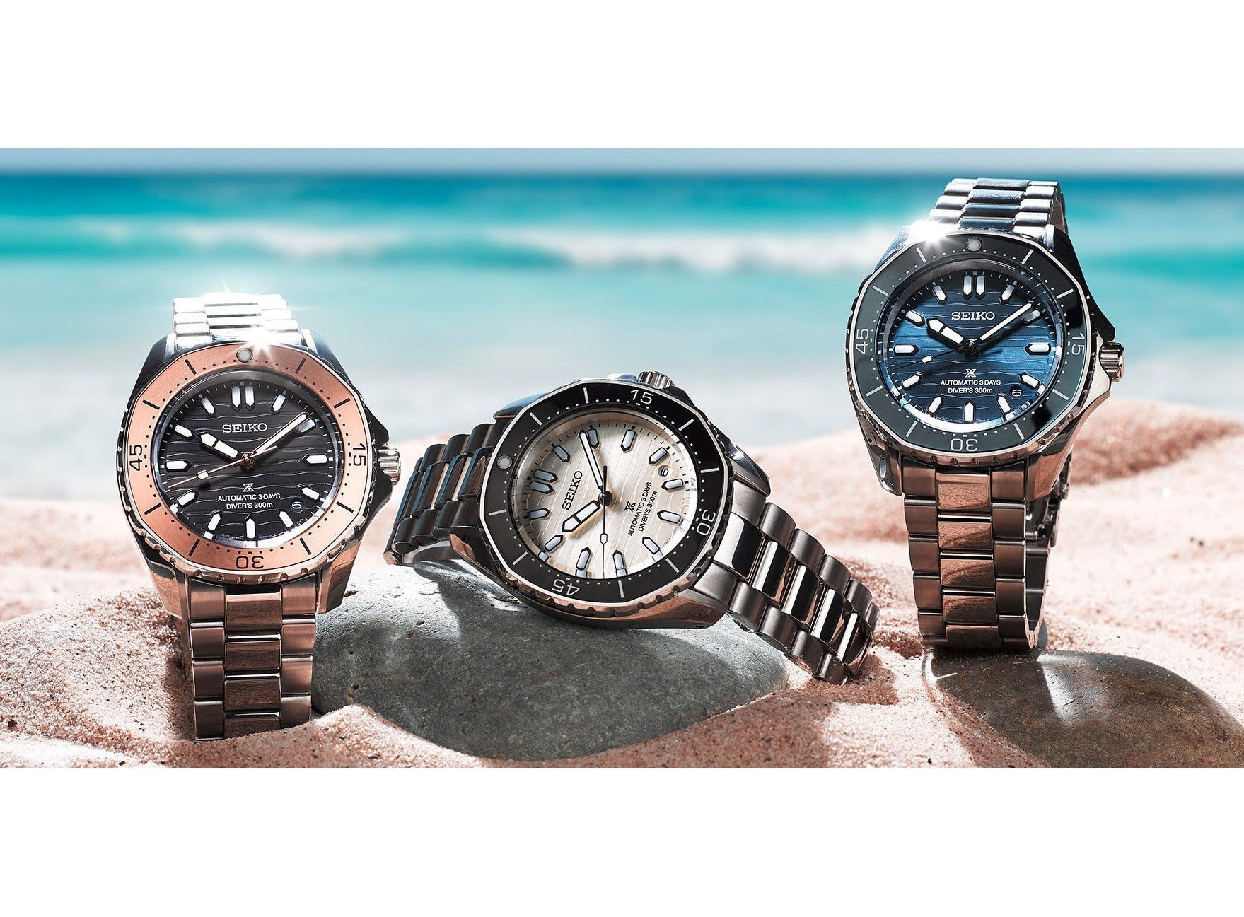 Seiko Prospex Polygonal Sea Diver Automatic Black Dial Silver Steel Strap Watch for Men - SPB485J1