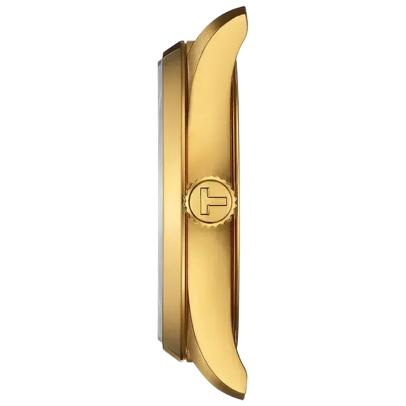 Tissot PR 100 Gold Dial Gold Steel Strap Watch for Women - T150.210.33.021.00