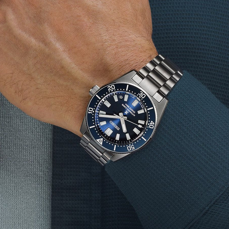 Seiko Prospex 1965 Heritage Diver’s Automatic Blue Dial Silver Steel Strap Watch for Men - SPB451J1