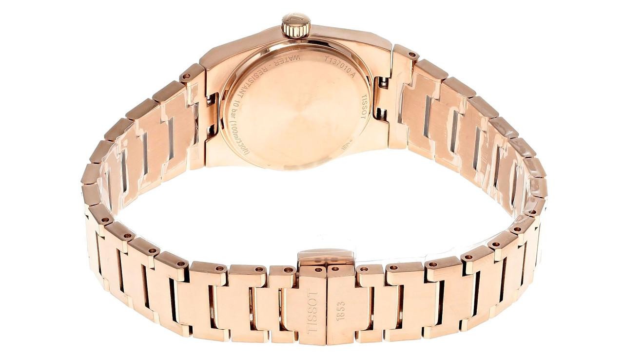 Tissot PRX Diamonds Rose Gold Dial Rose Gold Steel Strap Watch for Women - T137.010.33.506.00