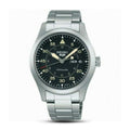 Seiko 5 Sports Flieger Automatic Black Dial Silver Steel Strap Watch for Men - SRPH27K1