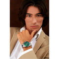 Maserati Attrazione Chronograph Green Dial Silver Steel Strap Watch for Men - R8853151011