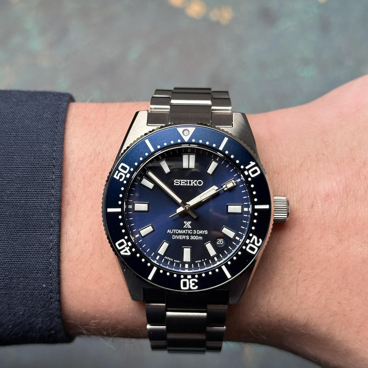 Seiko Prospex 1965 Heritage Diver’s Automatic Blue Dial Silver Steel Strap Watch for Men - SPB451J1